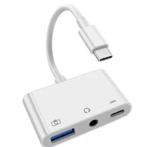Adaptor OTG 3 in 1 USB C la USB Port de Incarcare PD Jack Audio 3.5MM Q US9