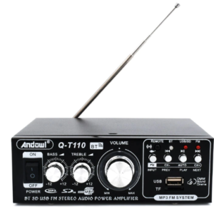 Amplificator Bass Profesional Andowl Q T110 Tip Statie cu Bluetooth Negru