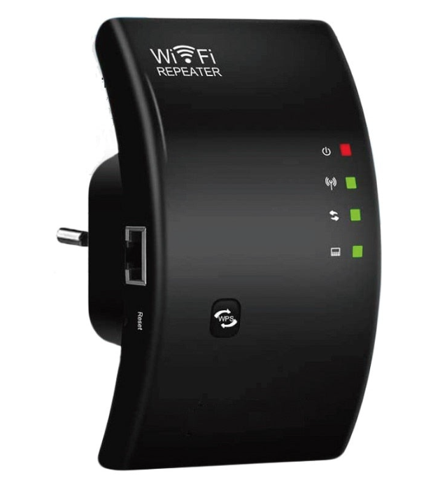 Amplificator semnal Wireless WiFi Repeater/Range Extender 300 Mbps Negru