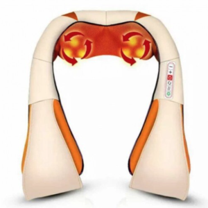 Aparat de Masaj Gat Umeri Spate Cervical Lombar Role 3D Infrarosu 24W Bej