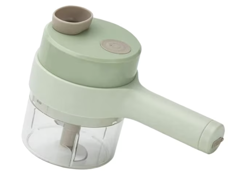 Aparat de tocat si feliat automat verde pentru fructe legume si condimente ACUMULATOR MARE