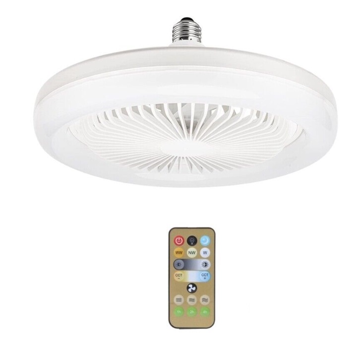 Aplica LED cu 3 functii ventilator incorporat fasung E27 putere 30W