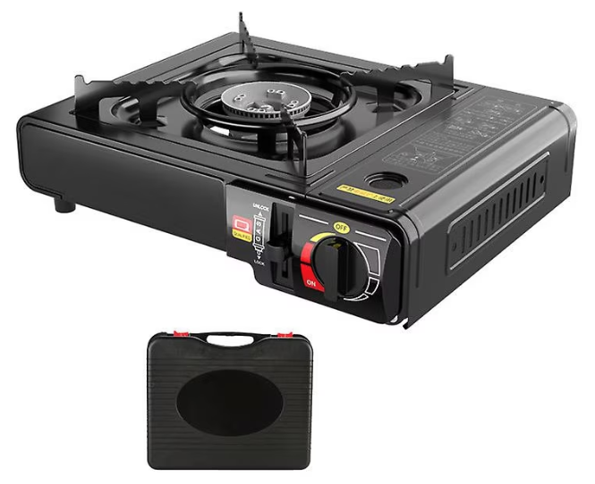 Aragaz camping aprindere automata dubla alimentare butelie spray