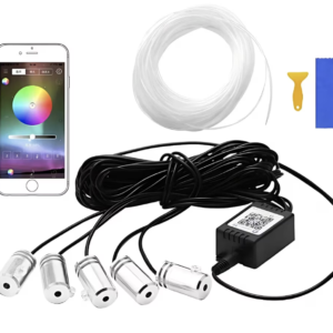 Banda LED auto design interactiv 6 m RGB impermeabil 12V 5W raza control 12 m control din aplicatie