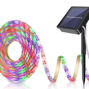 Banda LED multicolora Q ZD933 cu panou solar si telecomanda 5 metri