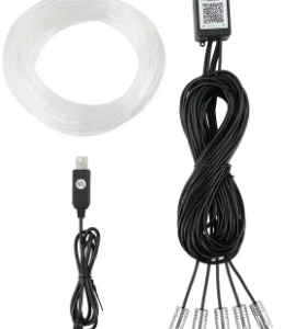 Banda led auto fibra optica cu bluetooth