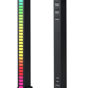 Bara RGB 32 leduri sincronizare muzicala 18 culori (bara de ritm) ACUMULATOR + USB C