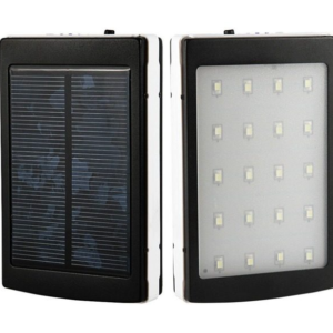 Baterie externa cu incarcare solara si lanterna 20 LED uri
