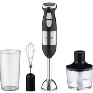 Blender de mana multifunctional cu doua trepte de viteza si doua lame din otel inoxidabil functie de mixare tocator 500W