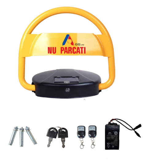 Blocator Parcare cu Panou SOLAR Automat si Telecomanda acumulator inclus