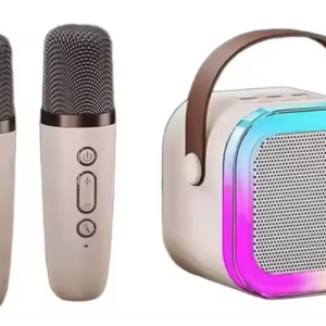 UB Boxa Karaoke Portabilă K12 cu 2 Microfoane Wireless LED RGB Radio FM