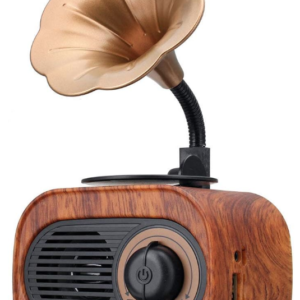 Boxa Portabila Retro Conectare Bluetooth cu USB/TF Baterie 1200 MAh Maro