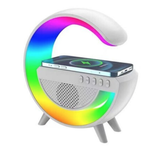 Boxa multifunctionala G500 3 in 1 lampa LED RGB smart bluetooth incarcator telefon wireless lumina RGB