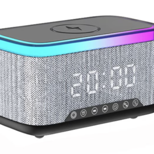 Boxa portabila 4 in 1 cu 12 moduri de iluminare MD S300 Bluetooth Ceas Incarcator Wireless