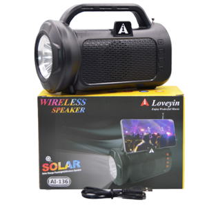 UB Boxa portabila AI136 cu panou solar si lanterna USB Bluetooth