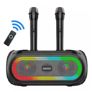 Boxa portabila bluetooth ZQS 4247 karaoke cu 2 microfoane