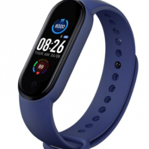 Bratara fitness M5 inteligenta cu masurarea tensiunii ALBASTRA