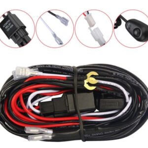 Cablaj cu releu si buton 480W 12V 40A pentru proiectoare LED sau Led Bar lungime 3m
