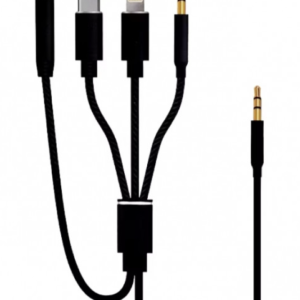 Cablu Adaptor Auxiliar Audio Jack 3.5mm 4in1 Andowl QSX12