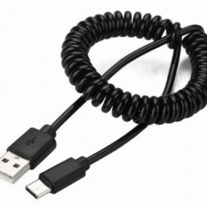Cablu de date USB la USB type C spiralat negru