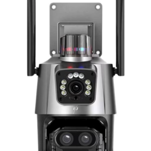 Camera de supraveghere dubla WIFI 8MP exterior/interior Ultra HD 5X zoom rotire alarma senzor miscare AX