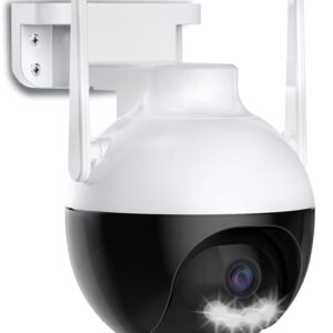 Camera inteligenta de Supraveghere cu Unghi Wide HD 4MP Rotunda Alba