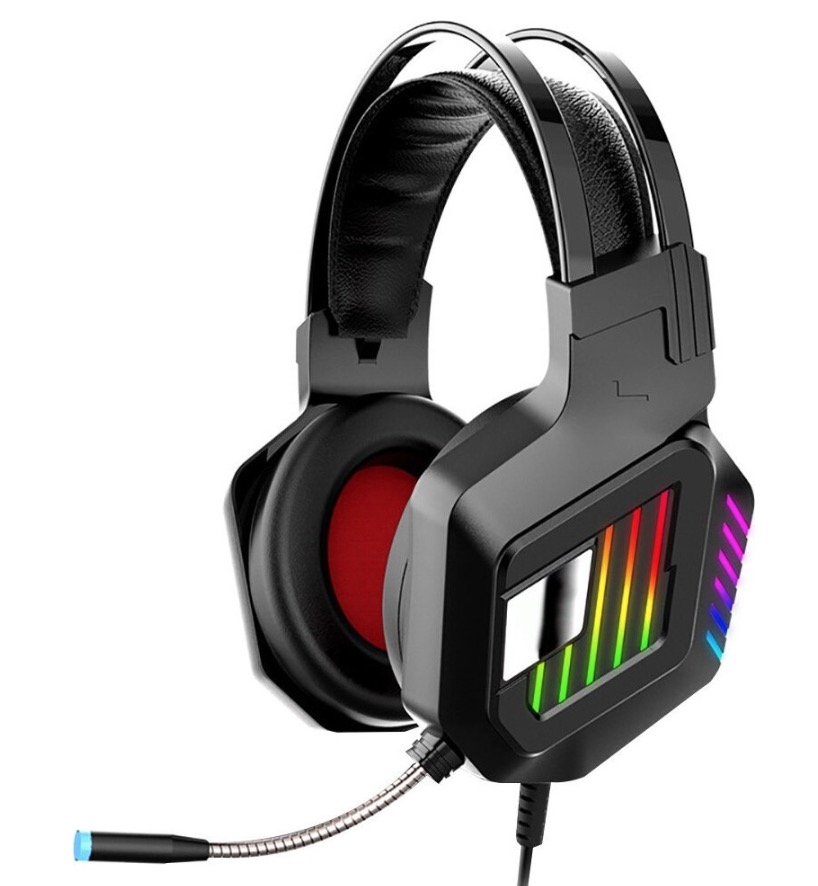 Casti pentru gaming Andowl Q E8 cu microfon si iluminare RGB