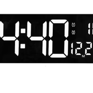 Ceas Digital de Perete RD AB6626 afisaj ALB Functie de Termometru Calendar Temporizator Alarma Dubla