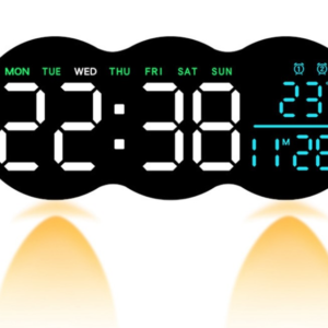 Ceas de masa sau perete digital LED 2808 cu lumina ambientala calda si functie de numaratoare inversa