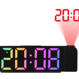 Ceas digital cu afisaj LED RD A395 cu funtie de alarma si intensitate reglabila proiector rotativ cu ora