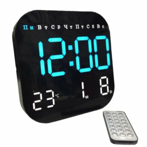 Ceas digital de perete 6650 calendar temperatura ora alarma cu telecomanda