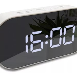 Ceas electronic A118 design modern afisaj LCD alb