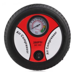 Compresor auto pentru anvelope masini si biciclete in forma de roata