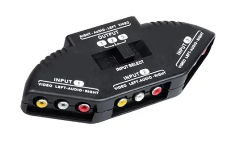 Comutator de semnal video AV Andowl Q AU52 model 3 in 1 negru