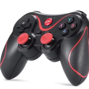 Controler wireless X3 iOS/Android/Windows Bluetooth Baterie reincarcabila Negru/Rosu