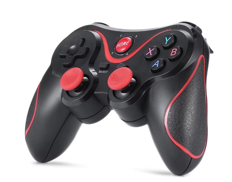Controler wireless X3 iOS/Android/Windows Bluetooth Baterie reincarcabila Negru/Rosu