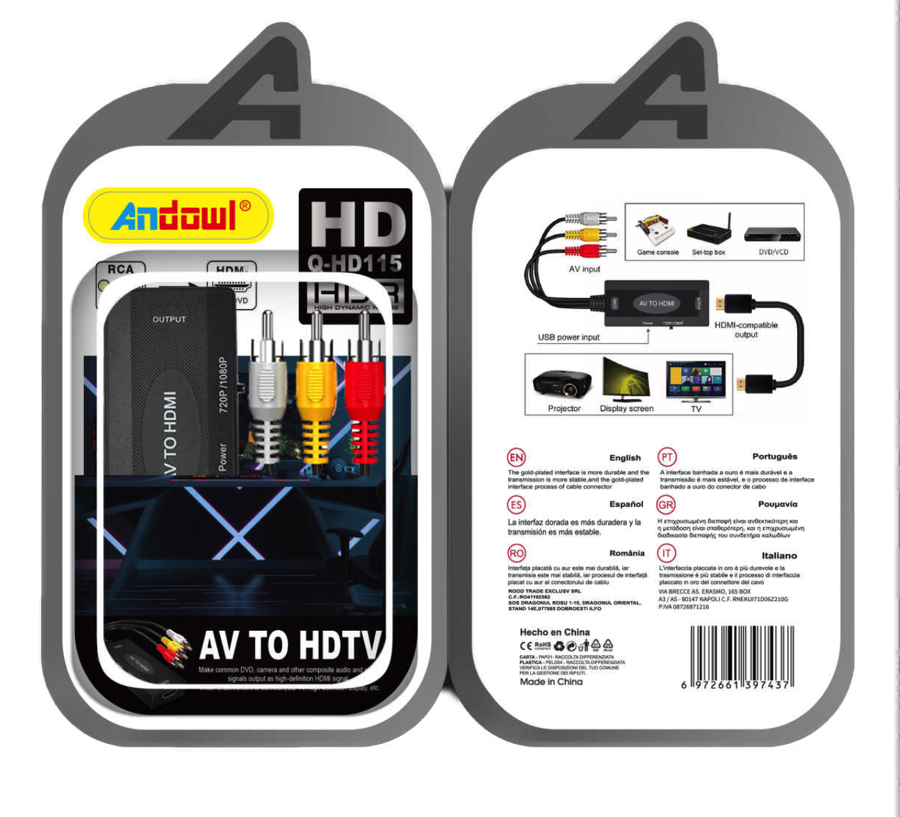 Convertor Video AV to HDTV model HD115