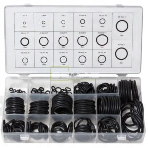 Cutie 220 piese Garnituri oringuri negre cauiciuc