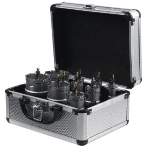 UB Cutie Metalica cu 10 Freze pentru Metal cu Pastile Vidia 16mm-53mm