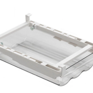 Cutie pentru depozitare oua cu suport prindere la raftul frigiderului