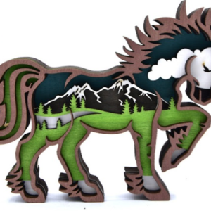 Decoratiune interioara luminoasa forma cal