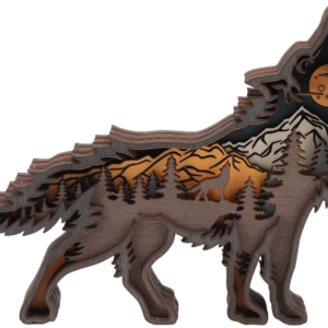 Decoratiune interioara luminoasa forma lup