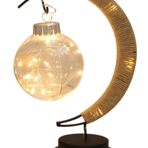 Decoratiune luminoasa semi-luna cu glob