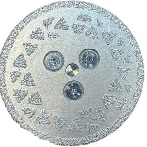 Disc diamantat galvanizat 2 fete diametru 65 mm prindere M14