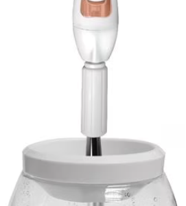 Dispozitiv curatare pensule machiaj cu uscator automat functie rotativa