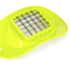 Dispozitiv din plastic cu lame din otel inoxidabil de taiat fructe si legume