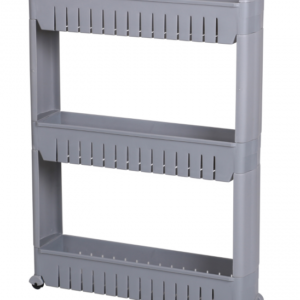 Dulap ingust din plastic cu roti si 3 rafturi