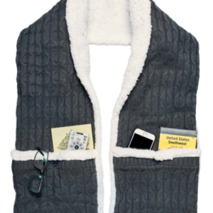 Esarfa / Fular GRI cu buzunare captuseala moale