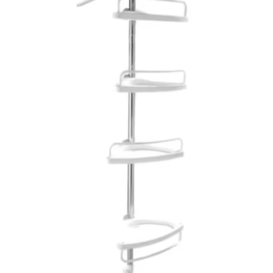 Etajera colt pentru baie si dus 4 rafturi inaltime reglabila montare pe colt pana la 320 cm
