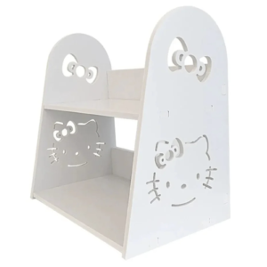 Etajera pentru biroul copilului Hello Kitty 2 compartimente 29x29x19cm Alb